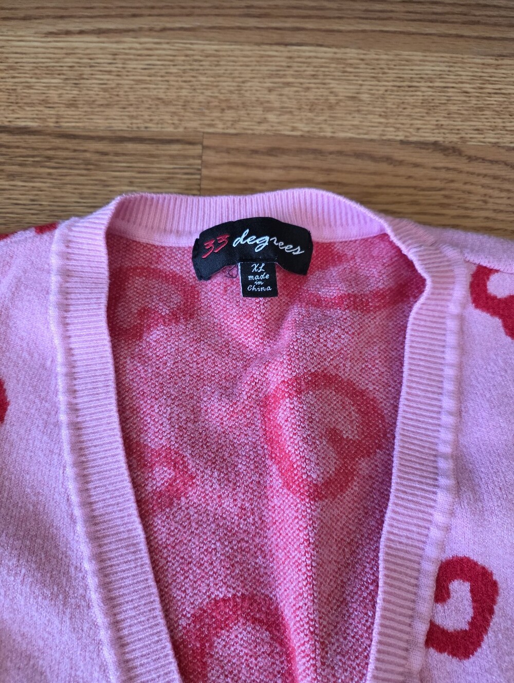 Women's Heart Cardigan Button Up V-neck - Picture 2 of 4